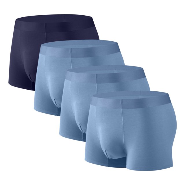 Plebaso Mens Boxer Briefs Stretch Comfortable Quick Dry Underwear Soft Breathable Boxers for Men (4 Pack)