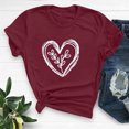 thumbnail image 1 of Meichang T-Shirts Mignons de la Saint-Valentin pour Femmes, T-Shirts Graphiques Amusants avec Amour, Manches Courtes, Col Rond, Coupe Ample, T-Shirts Décontractés de Printemps, Cadeaux de Vacances, 1 of 6