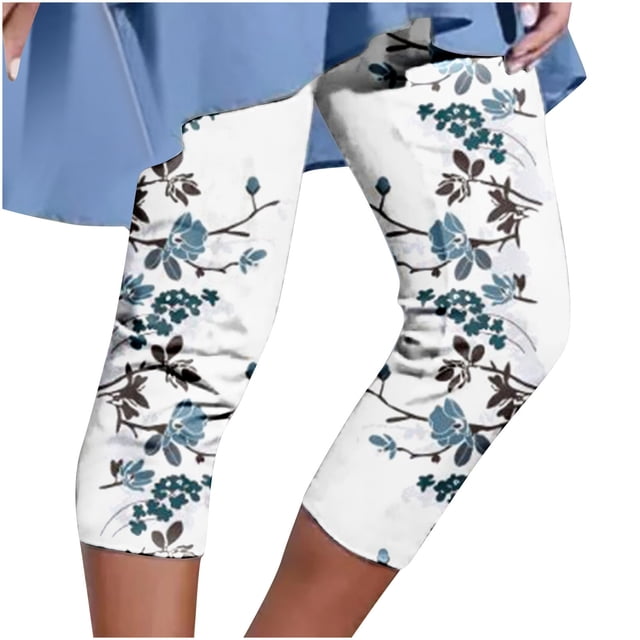 drppepioner Capris d'Été pour Femmes à Taille Élastique Imprimée, TTG