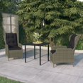 thumbnail image 1 of vidaXL Ensemble de Salle à Manger de Jardin 3 Pcs Brun, 1 of 5
