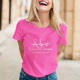 thumbnail image 2 of TSADFHJI Hauts pour Femmes Automne T-Shirt Imprimé Cancer pour Femmes T-Shirt de Publicité Internationale Lune T-Shirt à Manches Courtes G, 2 of 5