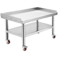 thumbnail image 1 of Heavy-Duty Stainless Steel Work Table, 36"x30"x24" with Adjustable Legs & Spill Containment for Restaurants & Food Service, 1 of 7