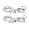 thumbnail image 1 of Clevis Hook, Removable 360° Rotation 2Pcs Slip Hooks Lifting Large Capacity  For Construction Cranes For Land Transportation For Port Loading Unloading, 1 of 8