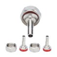 thumbnail image 4 of Keg Connector, Stainless Steel Easy Installation Excellent Workmanship Beer Keg Coupler Easy To Use  For Bar For Home Brew For 5/16in ID Beer Hose, 4 of 8
