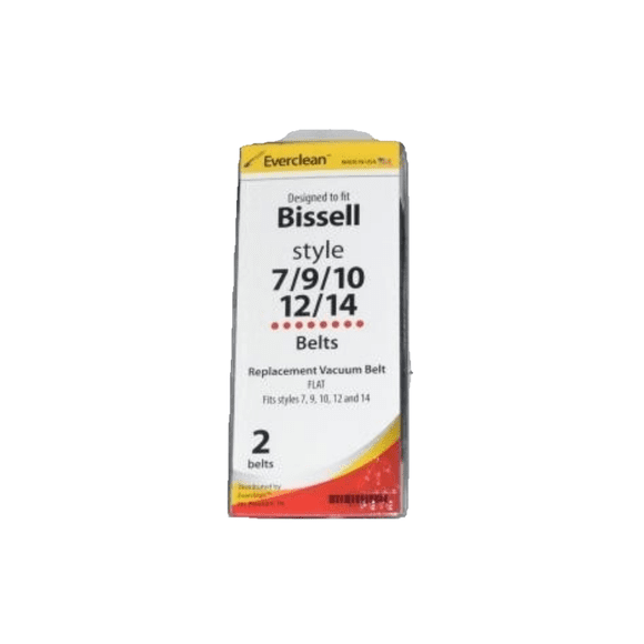 Bissell Style 7 9 10 12 14 Vacuum Cleaner Belt Everclean Made in USA 32074 [Single Belt]