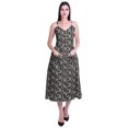 thumbnail image 4 of Moomaya Printed Cotton Casual Spaghetti Strap Dress Flared Maxi Summer Dresses For Women, 4 of 6