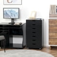 thumbnail image 2 of Vinsetto Mobile Filing Cabinet with Drawers File Cabinet with Wheels Black, 2 of 10