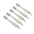 thumbnail image 1 of 5PCS Dur Pêche Leurre Simulation Calmar Faux Appât Crochets Calmar Artificiel Double Crochet JigLuminous Blanc, 1 of 9