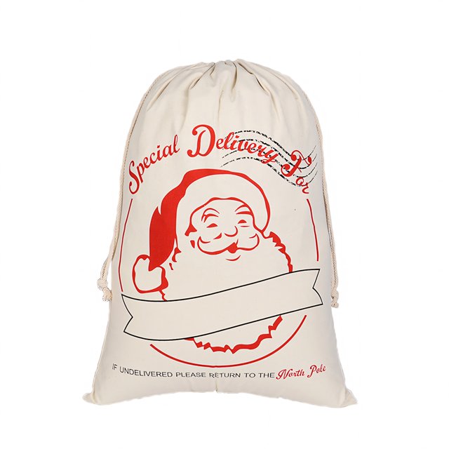 Aspire 12 PCS Large Christmas Giant Drawstring Bags, Reusable Canvas Gift Bags Storage, Christmas Decorations
