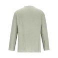 thumbnail image 4 of Yuyuzo Long Sleeve Shirts for Men Spring Fall Loose Casual V Neck Lightweight Solid Color Tee Tops, 4 of 6
