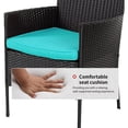 thumbnail image 4 of FDW Furniture 4 Piece Wicker Outdoor Bistro Sets Coffee Table Sofa, Blue, 4 of 7