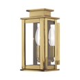 thumbnail image 1 of Livex Lighting 20191-01 Transitional One Light Outdoor Wall Lantern from Princeton Collection Finish, Antique Brass, 1 of 4
