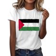 thumbnail image 5 of adviicd Hauts pour Femmes T-Shirt à Manches Courtes à Col Rond pour Femme 2024 Été Basique Décontracté à Blocs de Couleur T-Shirt Haut Blanc, TG, 5 of 5