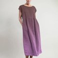 thumbnail image 1 of TopLLC Robe Sans Manches à Col Rond Robe Maxi Sans Manches pour Femmes avec Poches en Lin Ample et Bouffante Caftan Longue Robe Femme Robe en Liquidation, 1 of 5