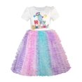 thumbnail image 1 of Robe Fille Joyeux Anniversaire Princesse Fête 1er Anniversaire Robe Tutu 2 Ans, 1 of 7