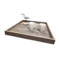 thumbnail image 2 of Rockin' Wood 24x24" Rustic Wood Square Ottoman Tray for Coffee Table Decor, 2 of 8