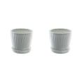 thumbnail image 2 of kurtrusly Modern Decorative Flower Pots Easy To Maintain Various Colors And Sizes light gray S pot+S tray 2Set, 2 of 6