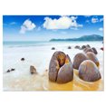 thumbnail image 2 of Midday Moeraki Boulders - Seashore Photo Canvas Art Print, 2 of 3