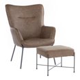 thumbnail image 1 of Chaise contemporain Izzy <br>et pouf, par LumiSource, 1 of 9