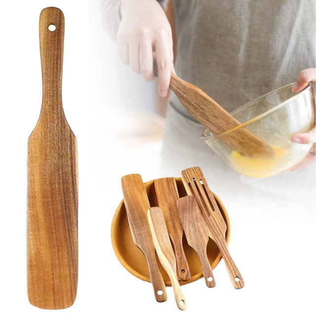Slender Mixing Stick Suitable For Mixing Retrieving Ingredients From The Bottom Of The Jar Dough Beater Long Handled Wooden Spatula Kitchen Tool Suitable