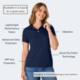 thumbnail image 3 of Hanes Polo de Performance Sport Cool DRI pour Femmes, G, Marine, 3 of 8