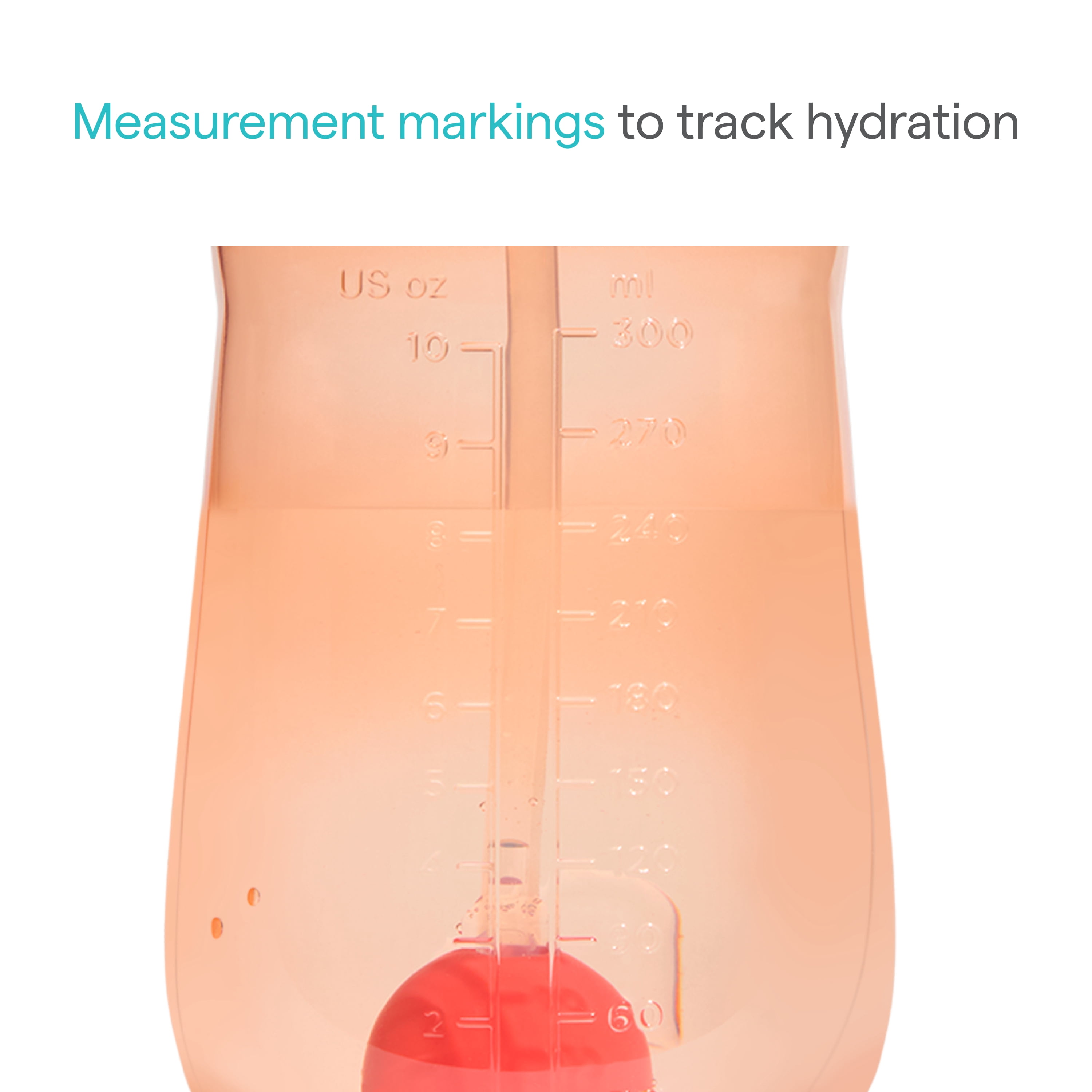 Munchkin Any Angle™ Spill-Proof Weighted Straw Trainer Cup with Click Lock Technology, Baby & Toddler Transition Sippy Cup, 10 Ounce Orange