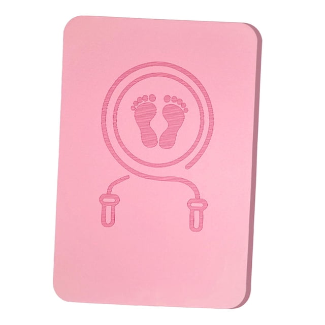 S SERENABLE Tapis de Corde à Sauter Sans Fil Entraînement Physique Protection de Plancher Réduction du Bruit Tapis d'Exercice Rose