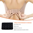 thumbnail image 2 of Baohd Extension Strap Bra Extenders Buckle 4 Hook Breathable Practical Accessories Adjustable Replacement 3 Rows Underwear black, 2 of 5