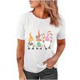 thumbnail image 3 of Birdeem T-Shirts à Col Rond pour Femmes Pâques Rabbit Imprimé T-Shirts Manches Courtes T-Shirt Blouse Hauts, 3 of 9