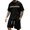 Black, variant on XiYing Mens Golf Shorts, Men's Striped Crew Neck Short-Sleeve Drawstring Shorts Set - Breathable Summer Casual Outfit, 1-Pack