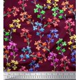 thumbnail image 1 of Soimoi Silk Fabric Lilac Floral Print Fabric by The Yard 42 Inch Wide, 1 of 1