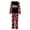 Red, variant on Christmas Pajama Coordinated Pieces for Family Matching Printed Long Sleeve 2-Piece Mom and Child Home Wear 65%Polyester 35%Spandex
