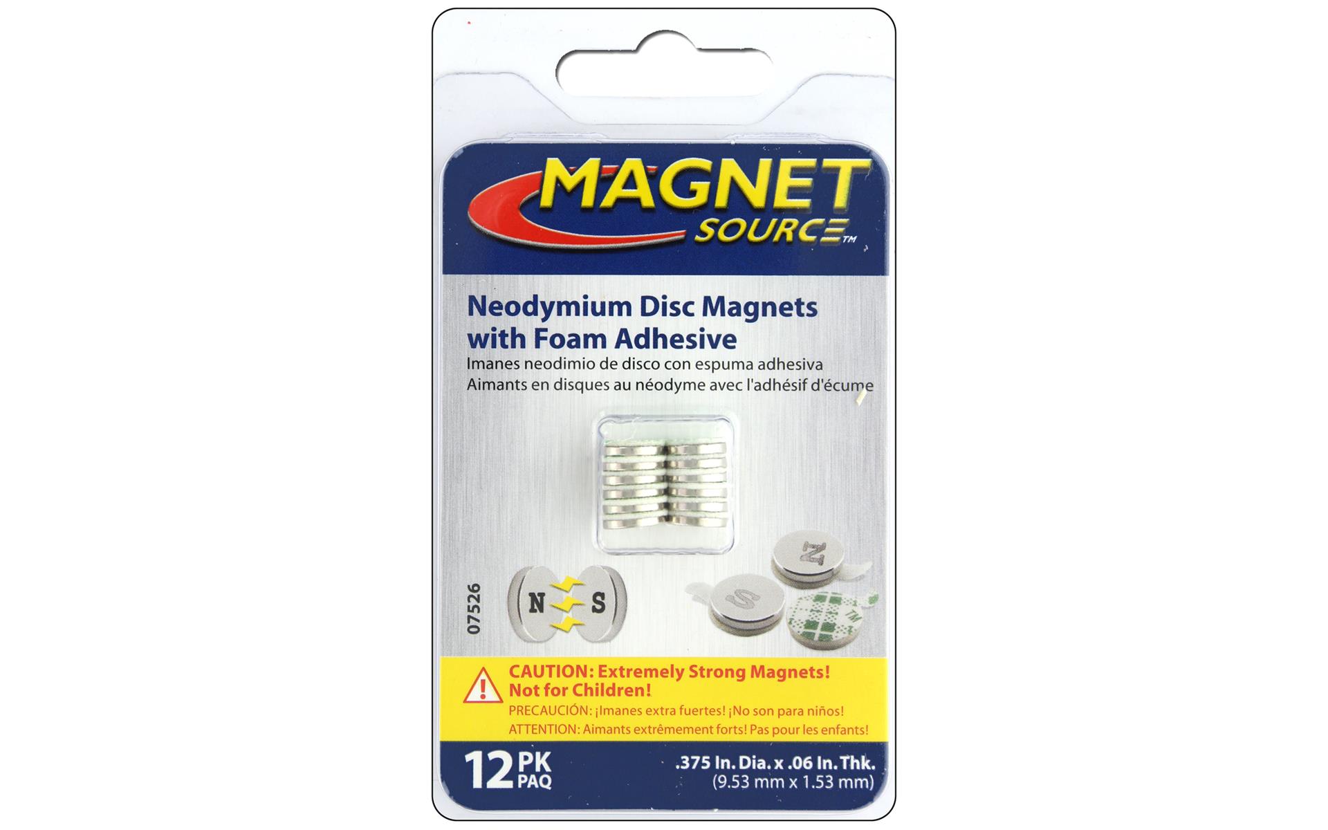 The Magnet Source Neodymium Magnet Adisc 3/8" 12Pc