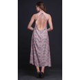 thumbnail image 3 of Bimba Robe de Plage Longue à Dos Nu Imprimée à Col Licou pour Femmes en Damas - Petite, 3 of 6