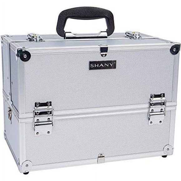 SHANY Essentiel Pro Train Cas de Maquillage avec Bandoulière et Serrures - Argent