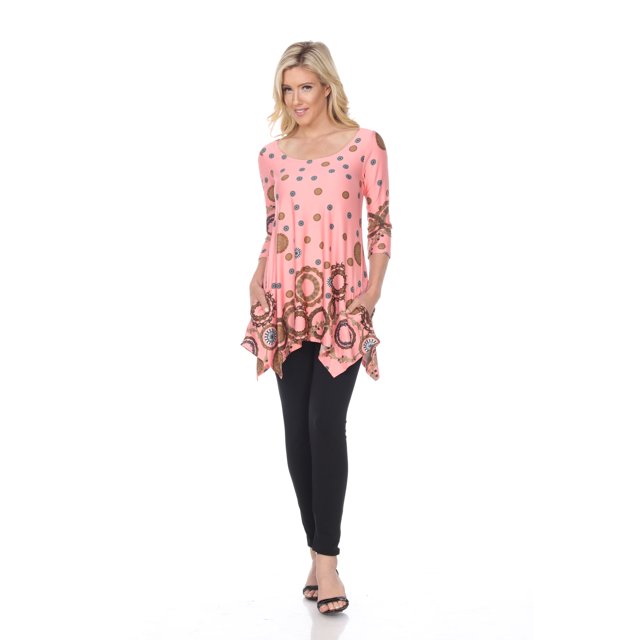 White Mark Tunique pour Femmes à Manches 3/4 en Jersey