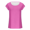 thumbnail image 4 of Timegard Débardeurs pour Femmes Col Rond Manches Courtes Confortables Été Décontracté Amples Chemises Hauts Blouse T-Shirt Basique, 4 of 6