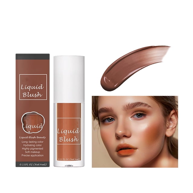 Beauty Blush Nine Color Liquid Natural Color Long Lasting Silky And Delicate Contouring Rouge 4Ml, Blush for Women