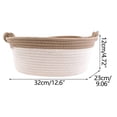 thumbnail image 3 of Birdeem Woven Cotton Rope Basket Fabric Basket for Organisation and Storage, Small Laundry Basket for Desktop Storage, Living Room Clutter Storage, 3 of 12