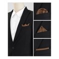thumbnail image 4 of INSPIRE CHIC Men's Pocket Square Solid Color Handkerchiefs Self-folded For Wedding Party Coffee One Size, 4 of 4