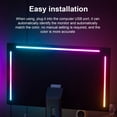 thumbnail image 4 of Affichage d'Ambiance RGB Fantôme Barre Lumineuse LED, Rythme Musical Synchronisation Dynamique Mode Couleur Mode Musical Bande Lumineuse, Amélioration de l'Expérience de Jeu, 4 of 7