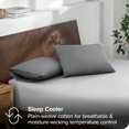 thumbnail image 2 of Bare Home Percale Weave Pillowcase Set - 300 Thread Count - 100% Organic Cotton - Standard, Gray, 2 of 4