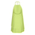 thumbnail image 5 of SMihono Robes Bohèmes d'Été pour Femmes Grande Taille Aguichant Mode Sans Manches Uni Col Rond Ample Robe Irrégulière pour Dames, 5 of 5