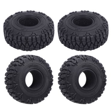 RC Crawler Tire with Hub, High Simulation Plastic RC Wheel Tire for Axial SCX24 1/24
