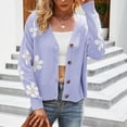 thumbnail image 1 of Styesk Cardigan pour Femmes Cardigan Décontracté Aguichant Mode à Col en V Imprimé Hauts Blouse à Manches Longues pour Femmes, 1 of 6