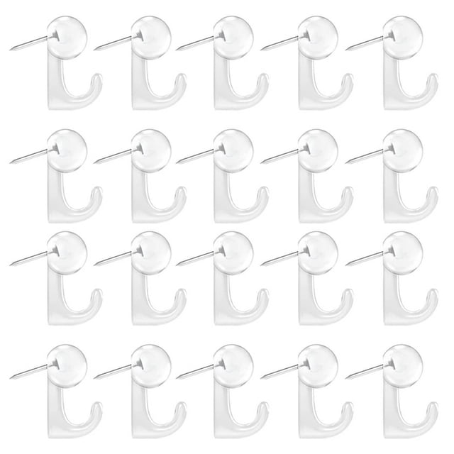 TopLLC Crochets Transparents Colorés pour Pointes de Pouce Ongles en I Ongles en Liège Bricolage Ongles Muraux Décoratifs
