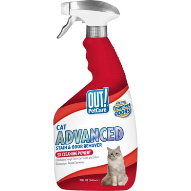 OUT! Avancé Éliminateur de Taches & d'Odeurs pour Chat, Vaporisateur Nettoyant pour Chat, 945mL