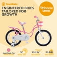 thumbnail image 3 of RoyalBaby Vélo pour Fille Princesse 14 Pouces avec Roues Stabilisatrices, Cygne/rose Classique, 3 of 12
