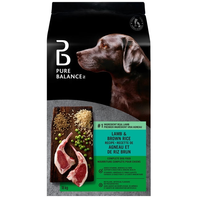 Pure Balance Lamb & Brown Rice Recipe Complete Dog Food, 18kg
