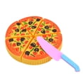 thumbnail image 1 of Childrens Kids Pizza Slices Toppings Pretend Dinner Kitchen Play Food Toy Gift, 1 of 8